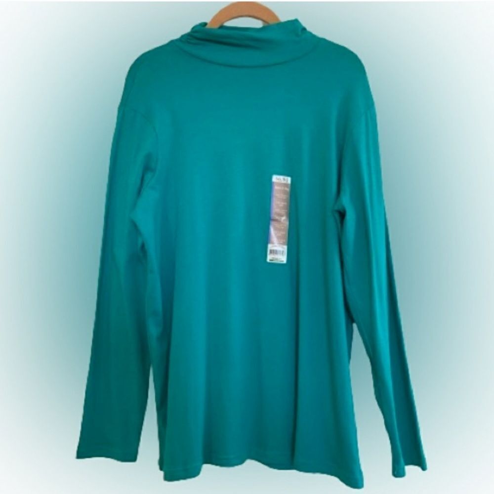 NWT White Stag Turquoise Green Long Sleeved Turtleneck Sz XXL 2X (20)